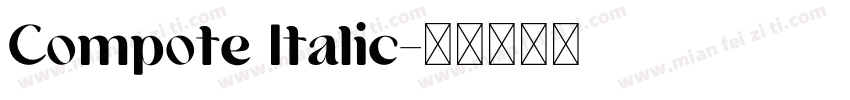 Compote Italic字体转换